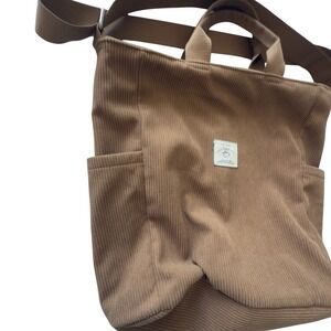 Kalidi Tote Bag-Courdoroy-Casual-Hobo-Shoulder Bag-Women's-Khaki Tan